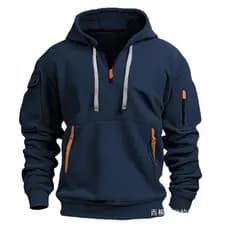 2026 moletom masculino transfronteiriço com capuz Multi-bolso primavera outono moletom masculino esportivo Casual moleto