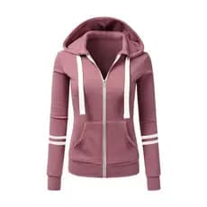 Moletom de algodão outono inverno moletom feminino esportes Cardigan zíper moletom com capuz jaqueta fabricada