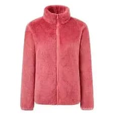Outono inverno feminino de lã comprida Laga jaqueta/jaqueta de manga comprida jaqueta gola alta Cardigan quente