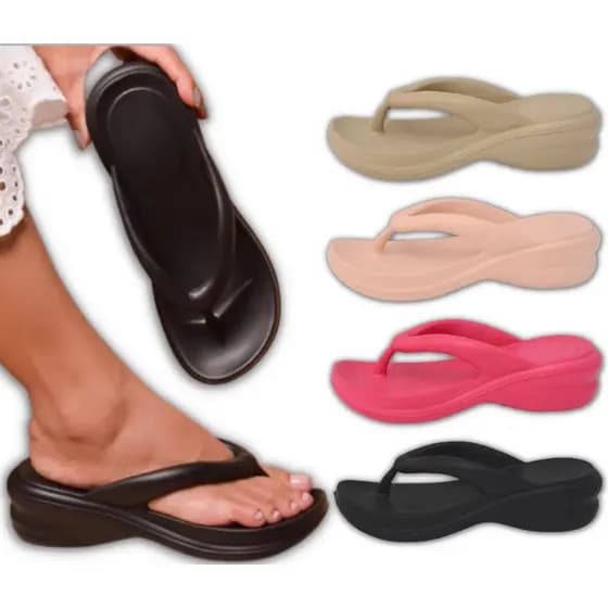 Chinelo Ortopédico Feminino Nuvem Original Tamanco Ortopedico Esporão Leve Confortável Macio Sandália Casual Anabela