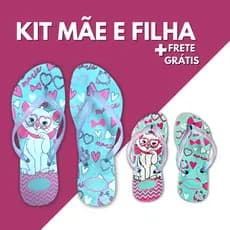 Kit Mãe E Filha Chinelo Sandalia Feminino Adulto Infantil Slim Calçado Menina Chinela Feminina Confortável Macio Leve