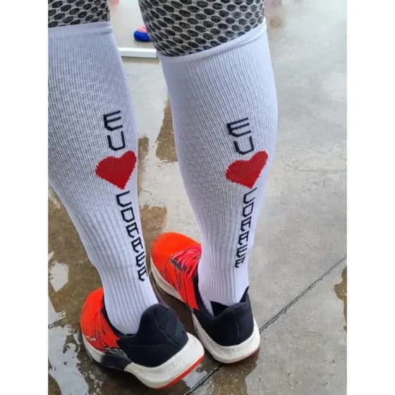 EU AMO CORRER - Meia de Compressão de Corrida Poliamida - meia esportiva - T-socks Brasil