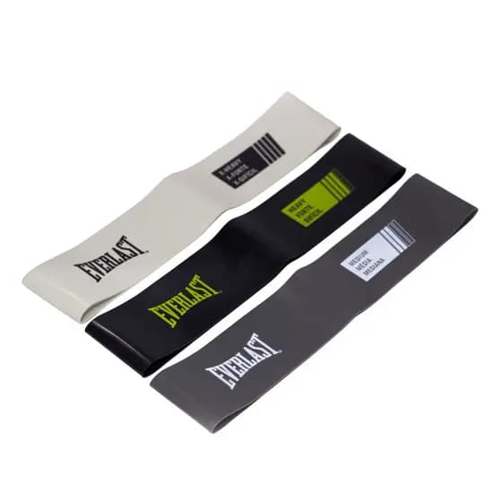 Kit 3 Mini Band Elastico Treino Tensão Progresiva Média, Forte e Extra-Forte Everlast
