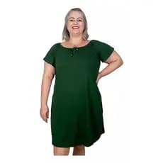 Vestido Feminino Plus Size Ciganinha Manga Curta Midi
