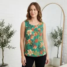 Blusa Feminina Senhora Bata Regata Verão