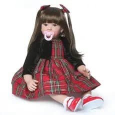 Boneca Bebe Reborn Menina Silicone 60 Cm Lorena Envio Rápido