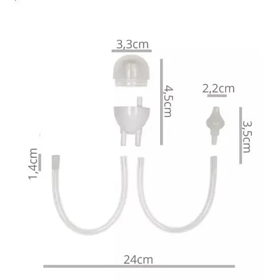 Kit 3 Aspirador Nasal De Bebê Higiene Nariz Sugador Infantil