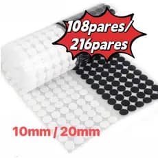 108/216pares Pontos De Velcro Fecho de contato carrapicho redondo dupla face p/ artesanato papelaria pedagógico 1cm/2cm