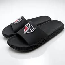 Chinelo Infantil Slide Nuvem Menino Time de Futebol Tricolor