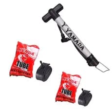 KIT Par Câmara Ar Schrader Aro 26x175/2.125 + Bomba De Ar Bike