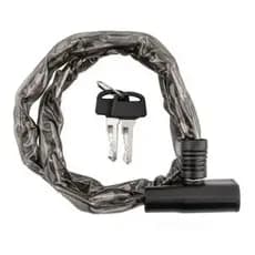 Cadeado Corrente Bike Com Chave 80cm Aço Resistente Preto