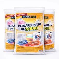 Percarbonato de Sódio Alta Pureza Tira Manchas Roupas Brancas Clareador Blackfoxx Limpeza Lavanderia