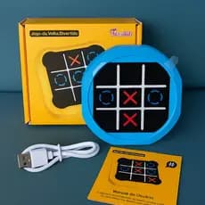 Brinquedo Educativo Jogo Da Velha Eletrônico Digital Com Luzes Interativo - 3 em 1