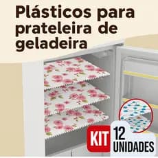 Protetor de Prateleira Geladeira Toalhas Estampadas 12 Peças | Estampas Sortidas