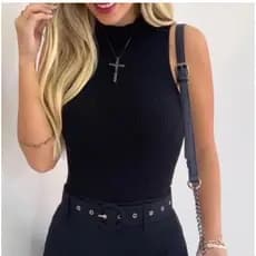 Blusa Garrafinha tricot/ moda Feminina