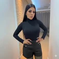 Blusa Cacharrel Feminina Manga Longa Tecido Viscolycra Confortável Blusa Segunda Pele Feminina inverno tendencia