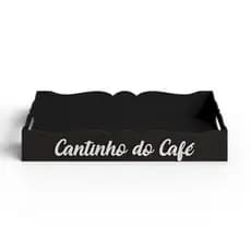 Bandeja Cantinho do Café Decorativa MDF Pintada Praticidade Decoração Com Alça
