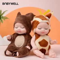 Moda 11cm Simulação Princesa Bonecas De Brinquedo Mini Boneca Adormecida Série Doll Cartoon Animal Toy For Kids Kawaii Dolls Gift