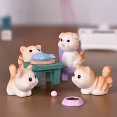 Micro Simulação Paisagística Criativa De Desenhos Animados Gatinhos Móveis Ornamentos Para Animais De Estimação Acessórios doll house desktop knick-knacks