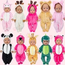 43cm Boneca Macacão Estilo Dos Desenhos Animados Roupas De Moda Vestir Brinquedo Acessórios De