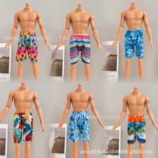30CM Roupas De Boneca Masculina Príncipe Traje Praia Calças Shorts Moda Casual Acessórios De