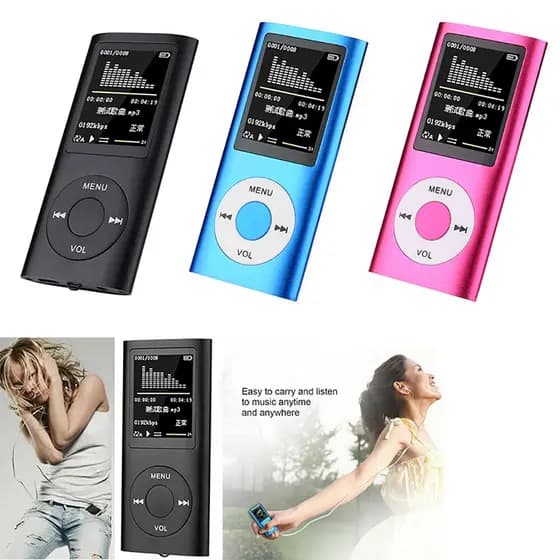 Mp3 Mp4 Player Multimídia Stereo Rádio Fm Suporta Até 128gb
