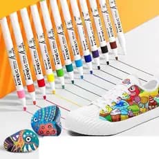 Kit 60 Caneta Tipo Posca Colorida Cerâmica Madeira Metais Tecido Tênis