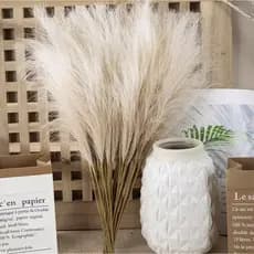 5/10 Unidades Capim dos Pampas Artificial 60cm – Folhagem Decorativa Sofisticada