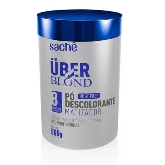 Pó Descolorante Sachê Über Blond Matizador 500g Até 8 Tons