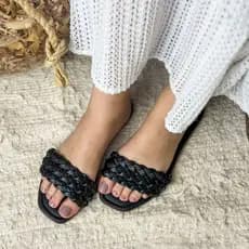 Rasteirinha Feminina Blogueira Sandália Antiderrapante Reforçada Linda Perfeita Glamurosa Promoção