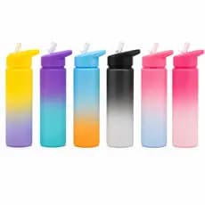 Squeeze Garrafa 700ml Infantil e Adulto com Canudo Retrátil – Colorida, Leve e BPA Free Dryz