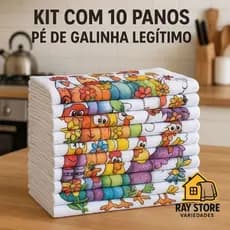 10 PANOS De Prato ESTAMPADO PÉ DE GALINHA Atacado Guardanapo Tecido 100% Algodão  Com Bainha