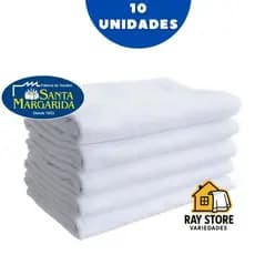 Kit 10 PANOS Alvejado PP24 SANTA MARGARIDA Multiuso Pé De Galinha