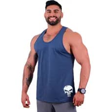Regata Cavada Masculina MXD Conceito Estampa Lateral Caveira Vingadora Estampa Exclusiva
