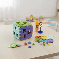 Kit Brinquedo Cubo  Didático Educativo Infantil Com item  Surpresa e Brinde de Presente de Natal