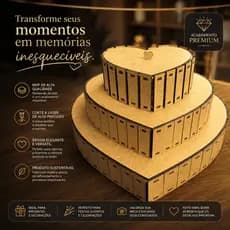 Caixa Coração Madeira MDF Laser Presente Casamento Namoro Noivado Lembrancinha Kit Cestas