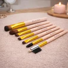 Kit de Pincéis para Maquiagem Platina com 8 Peças