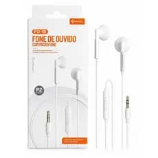 Fone de Ouvido PMCELL FO-19 com Microfone P2 3,5mm Som Nítido e Conforto