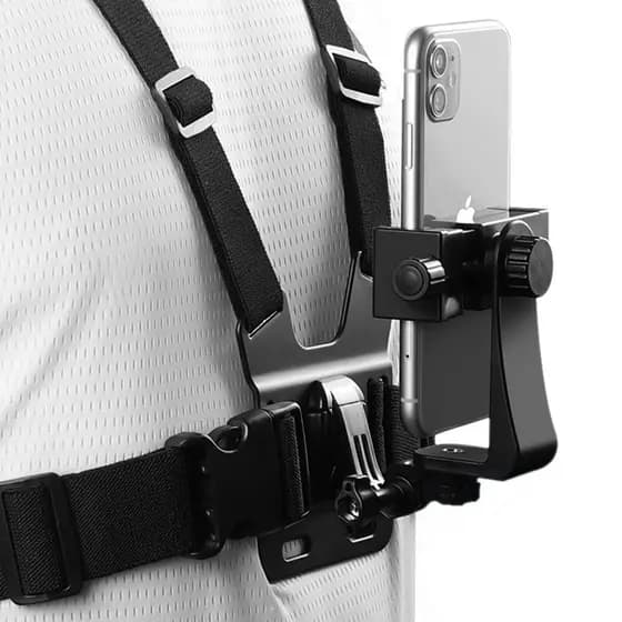 Suporte Cinta Peitoral Com Adaptador Para Celular E Gopro  LE-3631