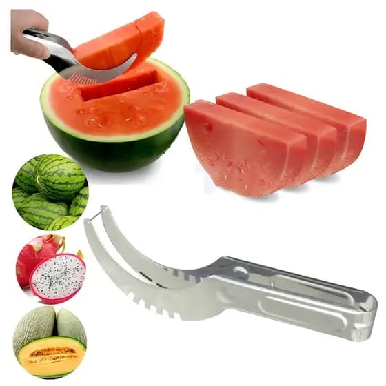 Cortador Fatiador Pegador De Melancia Melão Frutas Aço Inox