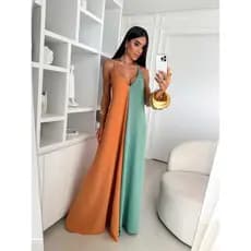 Vestido Longo Forrado Lançamento Festa Tendencia Não Perca