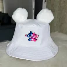 Chapéu infantil menina Stitch com pompom Infantil Tamanho INFANTIL E ADULTO