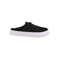 Tênis Feminino Mule Flat Form Modelo Calce Fácil Cadarço-Babuche com Abertura Traseira do calcanhar