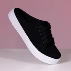 Tenis Feminino Mule com Cadarço- Abertura Traseira  Calce Facil ( Calcanhar )- Confortavél e Estiloso