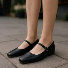 Sapato Feminino Boneca com Fecho Fivela e Sem Salto Sapatilha Feminina Estilo Básico Mary Janes do 34 ao 41