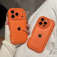 Elegante 3D Macio Almofada De Ar Caso Couro iPhone 17 16 15 14 13 12 11 Pro Max Luxo Resistente Ao Choque Capa Protetora