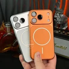 Nova Capa Protetora De Cobertura Total Com Pintura De Metal Fosco Para iPhone 13 14 15 16 17 Pro Max-Traseira Ultrafina
