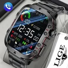 Novo estilo esporte relógio impermeável relógio inteligente homens impermeável bluetooth chamada 420mAh ip68 saúde monit