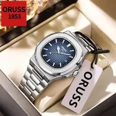 Relógio de Moda Masculino de Luxo à Prova d'Água em Aço Inoxidável com Calendário e Luminosa Versão C da Marca Original