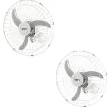 Kit 2 Ventiladores Osc Parede 60Cm C1 AT Branco 140w 220V